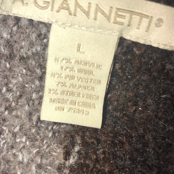 A. Giannetti Open Cardigan Wool Blend - Picture 4 of 4